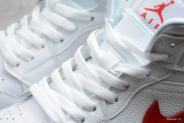 Jordan 1 University White (W) Mid BQ6472-106 Red 0831